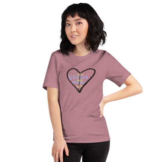 Heart Sticker Unisex t-shirt